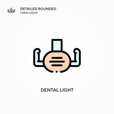 Diş ışığı vektör simgesi. Modern vektör illüstrasyon kavramları. Düzenlemesi ve kişiselleştirmesi kolay.