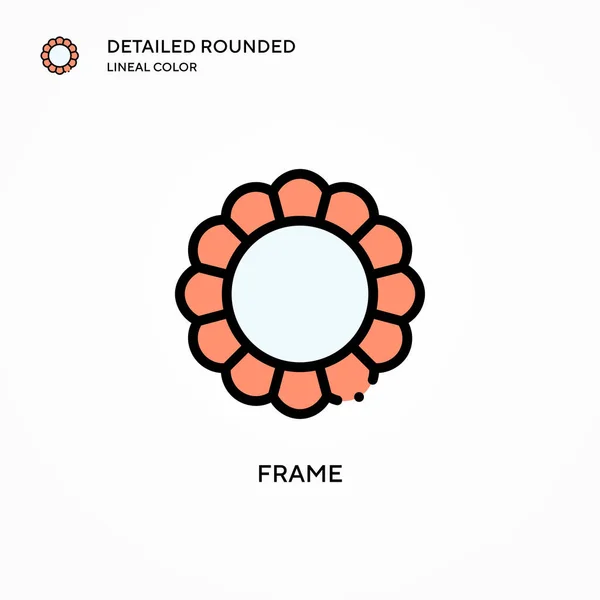 Çerçeve Vektör Simgesi Modern Vektör Illüstrasyon Kavramları Düzenlemesi Kişiselleştirmesi Kolay — Stok Vektör