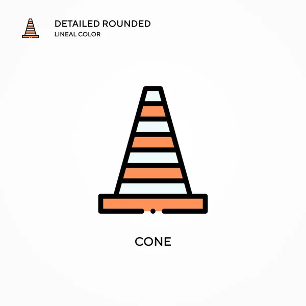 Cone Vectoricoon Moderne Vector Illustratie Concepten Eenvoudig Bewerken Aan Passen — Stockvector