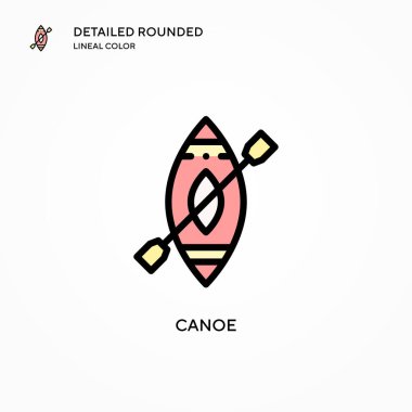 Kano vektör simgesi. Modern vektör illüstrasyon kavramları. Düzenlemesi ve kişiselleştirmesi kolay.