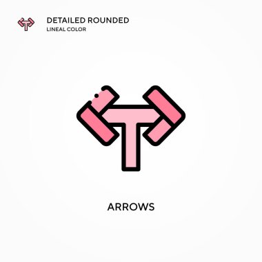 Ok vektör simgesi. Modern vektör illüstrasyon kavramları. Düzenlemesi ve kişiselleştirmesi kolay.