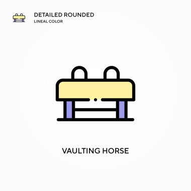 Atlı at vektör ikonu. Modern vektör illüstrasyon kavramları. Düzenlemesi ve kişiselleştirmesi kolay.