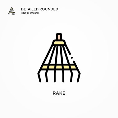 Tırmık vektör simgesi. Modern vektör illüstrasyon kavramları. Düzenlemesi ve kişiselleştirmesi kolay.