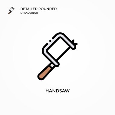 El testeresi vektör simgesi. Modern vektör illüstrasyon kavramları. Düzenlemesi ve kişiselleştirmesi kolay.