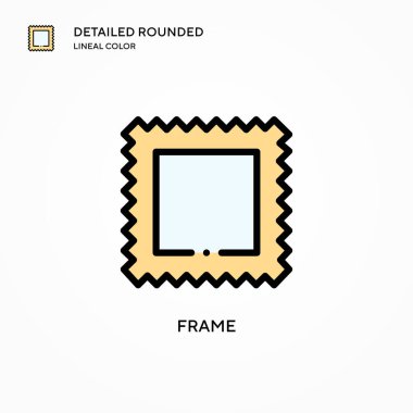 Çerçeve vektör simgesi. Modern vektör illüstrasyon kavramları. Düzenlemesi ve kişiselleştirmesi kolay.