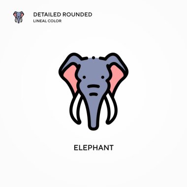 Fil vektör simgesi. Modern vektör illüstrasyon kavramları. Düzenlemesi ve kişiselleştirmesi kolay.