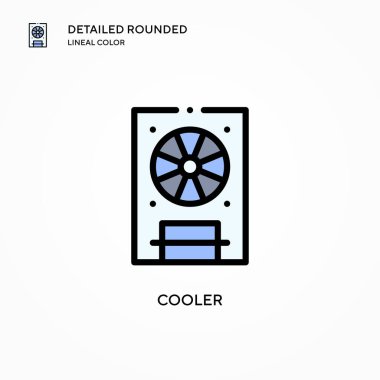Soğutucu vektör simgesi. Modern vektör illüstrasyon kavramları. Düzenlemesi ve kişiselleştirmesi kolay.