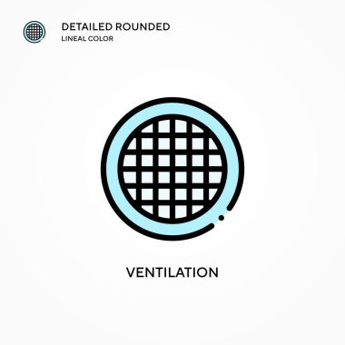 Havalandırma vektör simgesi. Modern vektör illüstrasyon kavramları. Düzenlemesi ve kişiselleştirmesi kolay.