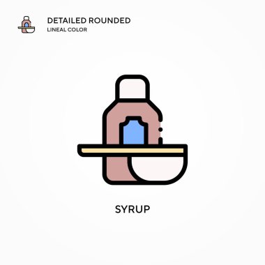 Şurup vektör simgesi. Modern vektör illüstrasyon kavramları. Düzenlemesi ve kişiselleştirmesi kolay.