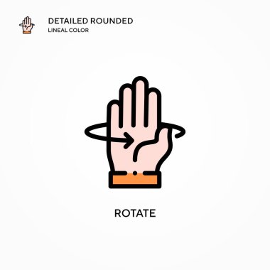 Vektör simgesini döndür. Modern vektör illüstrasyon kavramları. Düzenlemesi ve kişiselleştirmesi kolay.