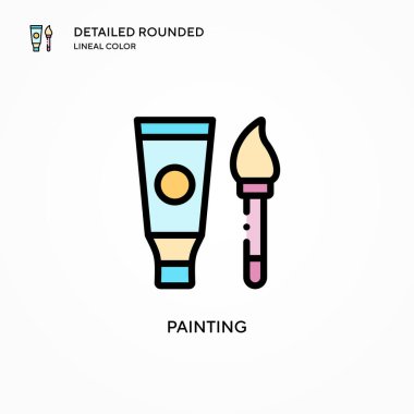 Vektör simgesi boyanıyor. Modern vektör illüstrasyon kavramları. Düzenlemesi ve kişiselleştirmesi kolay.