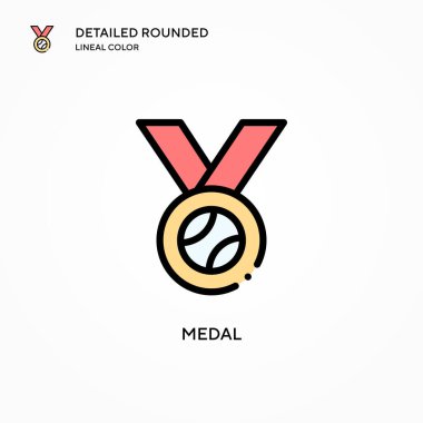 Madalya vektör simgesi. Modern vektör illüstrasyon kavramları. Düzenlemesi ve kişiselleştirmesi kolay.