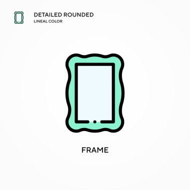 Çerçeve vektör simgesi. Modern vektör illüstrasyon kavramları. Düzenlemesi ve kişiselleştirmesi kolay.