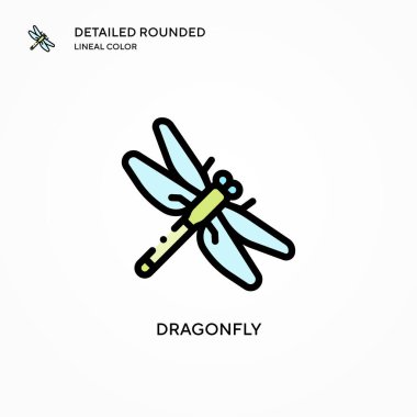 Yusufçuk vektör simgesi. Modern vektör illüstrasyon kavramları. Düzenlemesi ve kişiselleştirmesi kolay.