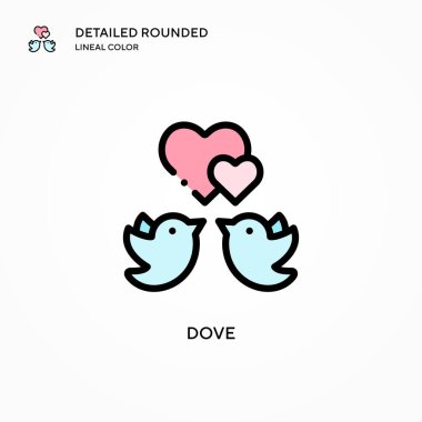 Güvercin vektör simgesi. Modern vektör illüstrasyon kavramları. Düzenlemesi ve kişiselleştirmesi kolay.