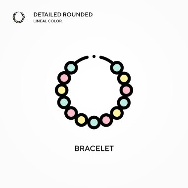 Bileklik vektör simgesi. Modern vektör illüstrasyon kavramları. Düzenlemesi ve kişiselleştirmesi kolay.