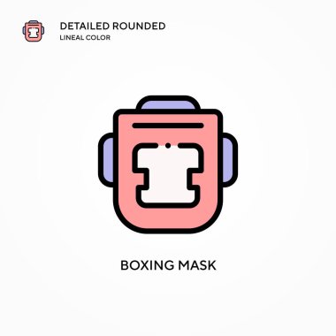 Boks maskesi vektör simgesi. Modern vektör illüstrasyon kavramları. Düzenlemesi ve kişiselleştirmesi kolay.