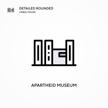 Irkçılık müzesi vektör ikonu. Modern vektör illüstrasyon kavramları. Düzenlemesi ve kişiselleştirmesi kolay.