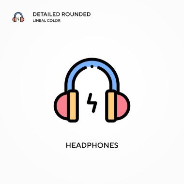 Kulaklık vektör simgesi. Modern vektör illüstrasyon kavramları. Düzenlemesi ve kişiselleştirmesi kolay.