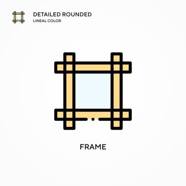 Çerçeve vektör simgesi. Modern vektör illüstrasyon kavramları. Düzenlemesi ve kişiselleştirmesi kolay.