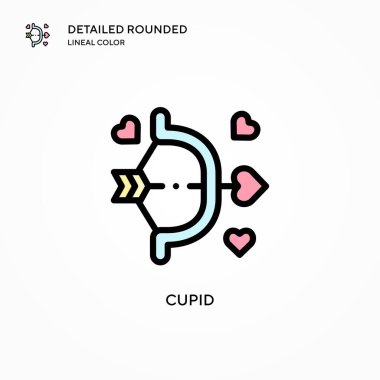 Aşk tanrısı vektör simgesi. Modern vektör illüstrasyon kavramları. Düzenlemesi ve kişiselleştirmesi kolay.