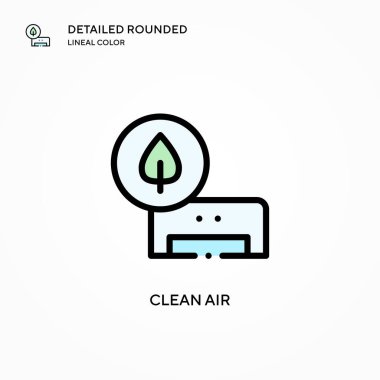 Temiz hava vektör simgesi. Modern vektör illüstrasyon kavramları. Düzenlemesi ve kişiselleştirmesi kolay.
