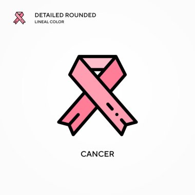 Kanser vektör ikonu. Modern vektör illüstrasyon kavramları. Düzenlemesi ve kişiselleştirmesi kolay.