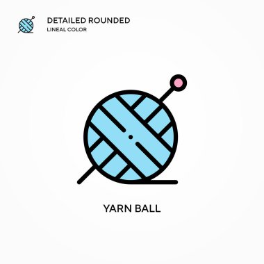 İplik topu vektör simgesi. Modern vektör illüstrasyon kavramları. Düzenlemesi ve kişiselleştirmesi kolay.