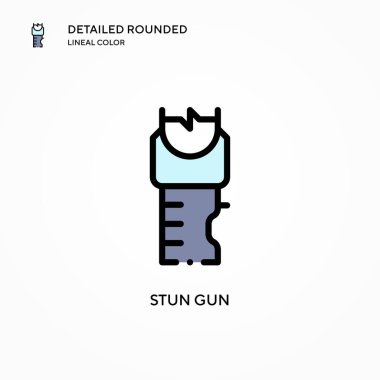 Şok tabancası vektör ikonu. Modern vektör illüstrasyon kavramları. Düzenlemesi ve kişiselleştirmesi kolay.