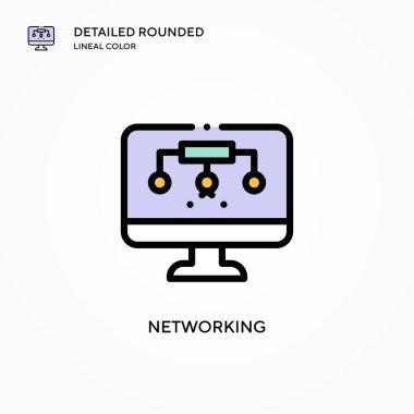 Ağ vektör simgesi. Modern vektör illüstrasyon kavramları. Düzenlemesi ve kişiselleştirmesi kolay.