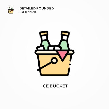 Buz kovası vektör simgesi. Modern vektör illüstrasyon kavramları. Düzenlemesi ve kişiselleştirmesi kolay.