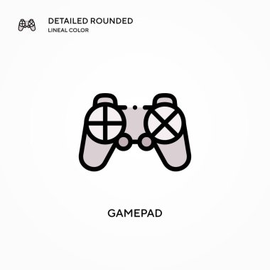 Gamepad vektör simgesi. Modern vektör illüstrasyon kavramları. Düzenlemesi ve kişiselleştirmesi kolay.