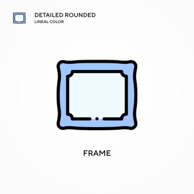 Çerçeve vektör simgesi. Modern vektör illüstrasyon kavramları. Düzenlemesi ve kişiselleştirmesi kolay.