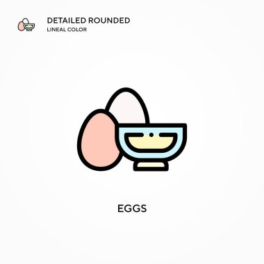 Yumurta vektör simgesi. Modern vektör illüstrasyon kavramları. Düzenlemesi ve kişiselleştirmesi kolay.