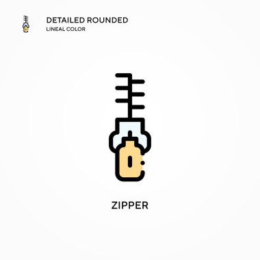 Fermuar vektör simgesi. Modern vektör illüstrasyon kavramları. Düzenlemesi ve kişiselleştirmesi kolay.