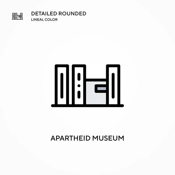 Icono Vectorial Del Museo Del Apartheid Conceptos Modernos Ilustración Vectorial — Archivo Imágenes Vectoriales