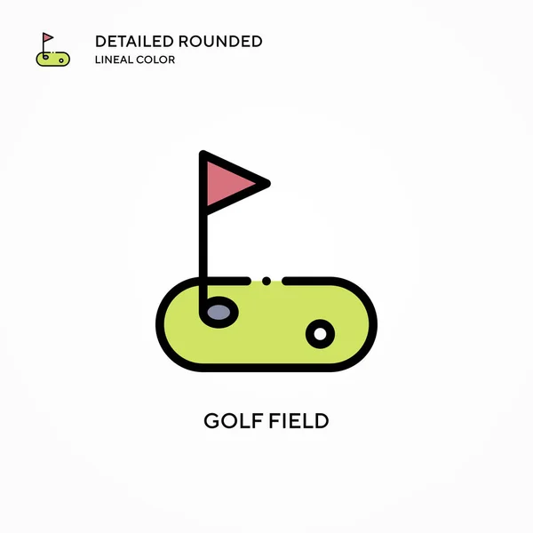 Golffeld Vektor Symbol Moderne Konzepte Zur Vektorillustration Einfach Bearbeiten Und — Stockvektor