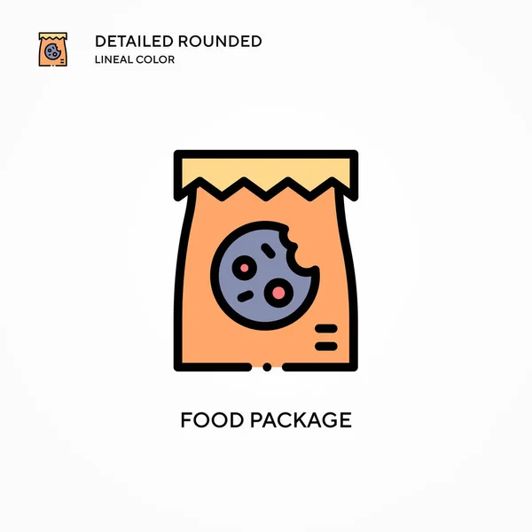 Paquete Alimentos Icono Vectorial Conceptos Modernos Ilustración Vectorial Fácil Editar — Archivo Imágenes Vectoriales