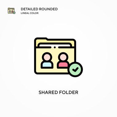 Paylaşılan dizin vektör simgesi. Modern vektör illüstrasyon kavramları. Düzenlemesi ve kişiselleştirmesi kolay.
