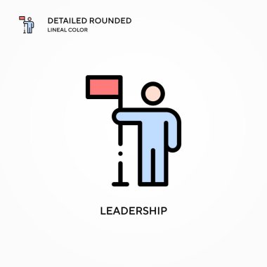 Liderlik vektör simgesi. Modern vektör illüstrasyon kavramları. Düzenlemesi ve kişiselleştirmesi kolay.