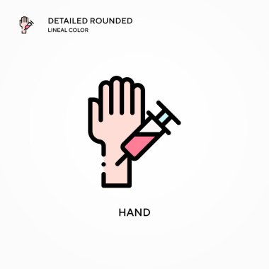 El vektör simgesi. Modern vektör illüstrasyon kavramları. Düzenlemesi ve kişiselleştirmesi kolay.