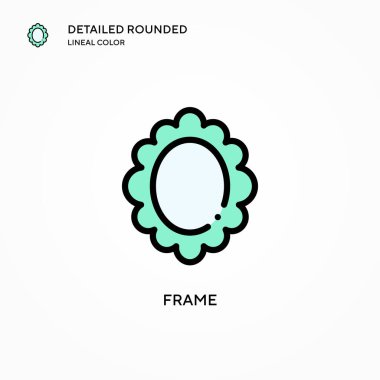Çerçeve vektör simgesi. Modern vektör illüstrasyon kavramları. Düzenlemesi ve kişiselleştirmesi kolay.