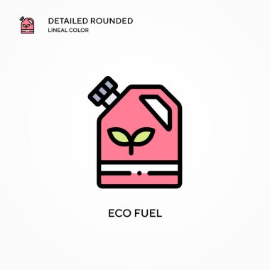 Eko yakıt vektör ikonu. Modern vektör illüstrasyon kavramları. Düzenlemesi ve kişiselleştirmesi kolay.