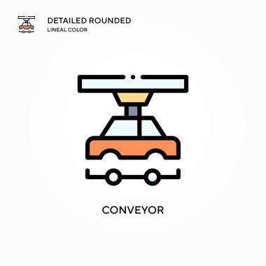 Taşıyıcı vektör simgesi. Modern vektör illüstrasyon kavramları. Düzenlemesi ve kişiselleştirmesi kolay.