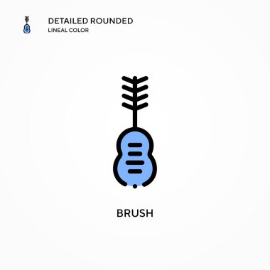 Fırça vektör simgesi. Modern vektör illüstrasyon kavramları. Düzenlemesi ve kişiselleştirmesi kolay.