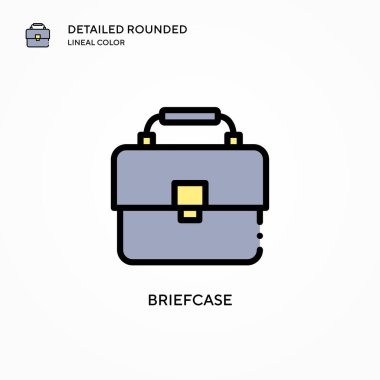 Evrak çantası vektör simgesi. Modern vektör illüstrasyon kavramları. Düzenlemesi ve kişiselleştirmesi kolay.