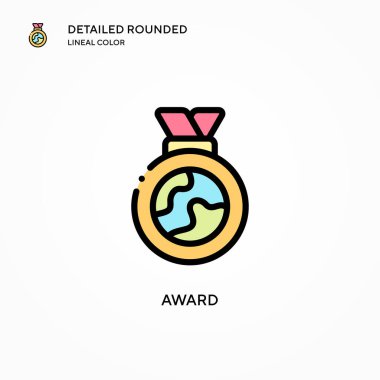 Ödül vektör ikonu. Modern vektör illüstrasyon kavramları. Düzenlemesi ve kişiselleştirmesi kolay.