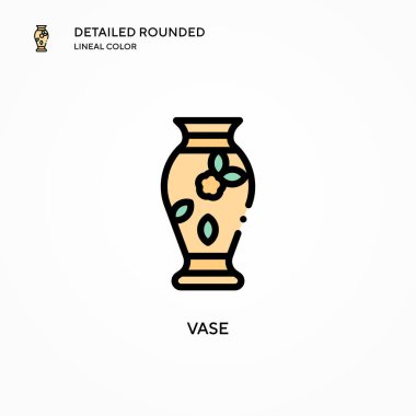 Vazo vektör simgesi. Modern vektör illüstrasyon kavramları. Düzenlemesi ve kişiselleştirmesi kolay.