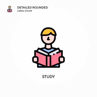 Vektör simgesini incele. Modern vektör illüstrasyon kavramları. Düzenlemesi ve kişiselleştirmesi kolay.