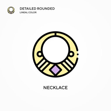 Kolye vektör simgesi. Modern vektör illüstrasyon kavramları. Düzenlemesi ve kişiselleştirmesi kolay.